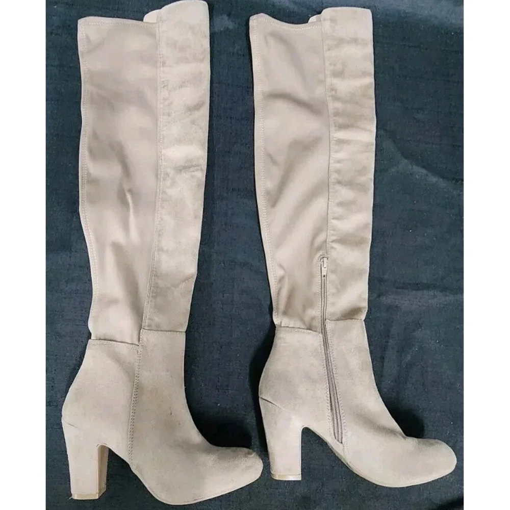 Chinese Laundry Women's‎ Canyons Camel Tan Over The Knee Boots, Size 6 EUC